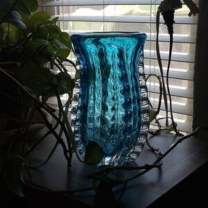 1930's vintage Murano one of kind glass vase